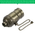 thumbnail image 4 of Uxcell 1/8IP Thread Screw Pull Switch Bulb Holder E26 E27 Lamp Socket Bronze 2 Pack, 4 of 5
