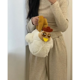 thumbnail image 4 of Divertido bolso de pollo peluche con correa ajustable - Mochila cruzada suave y adorable (20x28x10 cm), 4 of 7