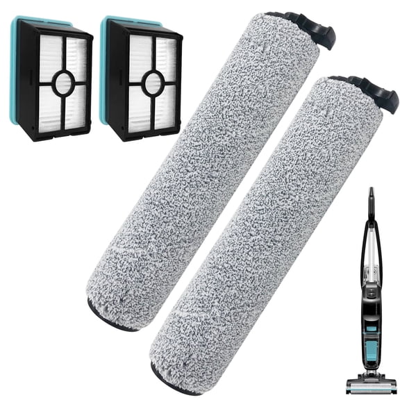 Home Times Roller Brush Filter for Bissell Crosswave HF2/3845N/3831 Floor Scrubber Replacement Parts, Replaceable Roller Brush Filter, 2 Roller Brush Filter 2 HEPA Filter