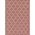 thumbnail image 1 of Unique Loom Outdoor Trellis Lattice Area Rug 8' x 11' 4 Rectangle Rust Red/Beige, 1 of 2