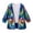 Blue, variant on Coerni Toddler Reflective Zip-up Jacket Boys Girls Mid-Long Length Shiny Hooded Windbreaker Trendy Street Y2K Jacket with Pocket