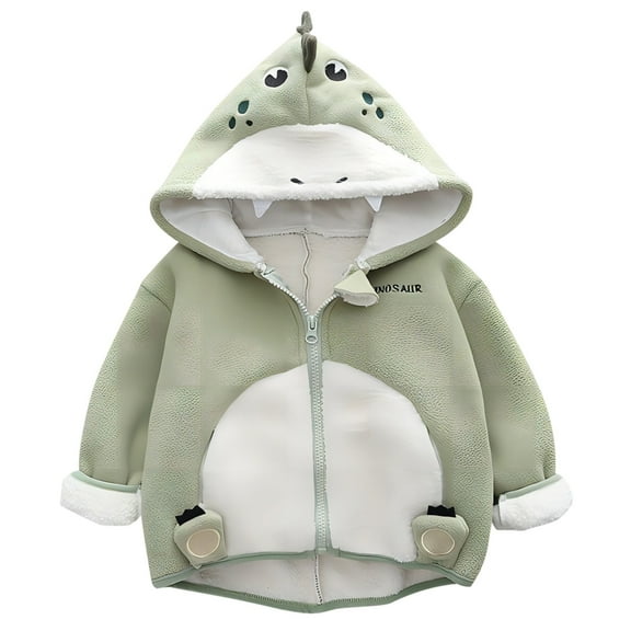 Utlike Boys Jacket Baby Winter Padded Jacket Children Winter Wool Cartoon Animal Padded Coat Durable Boys Jackets Regular Fit Size 2 Years-3 Years