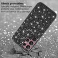 thumbnail image 4 of Compatible with Samsung Galaxy S23 Ultra Case, Glitter Sparkly Samsung S23 Ultra Phone Case with Slim Silicone Shockproof Protective Bumper Cover for Cute Girls Women (Black), 4 of 14