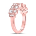 thumbnail image 3 of 10kt Rose Gold Womens Round Diamond Modern Gemometric Band Ring 5/8 Cttw, 3 of 4