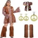 thumbnail image 1 of Plus Size Hippie Costume Women 60s 70s Disco Outfits Halloween Party Dress Set, 1 of 5