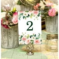 thumbnail image 2 of Darling Souvenir Double Sided Print Rose Floral Table Numbers Wedding Reception Invitation Table Cards-4" x 6" (1 to 12), 2 of 4