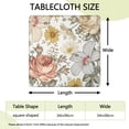thumbnail image 2 of Floral Polyester Elastic Tablecloth, Square Waterproof Cover for Everyday Dining or Outdoor Meals, 34x34 Inch, 2 of 6