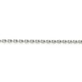 thumbnail image 4 of Diamond2Deal 925 Sterling Silver 2.75mm Beveled Oval Cable Chain Bracelet for Women 8", 4 of 6