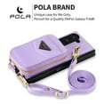 thumbnail image 2 of Dteck for Galaxy Z Fold 6 Crossbody Wallet Case, Card Holder Phone Case for Women, Zipper Leather Purse with Wrist Strap, Protective Back Cover for Samsung Galaxy Z Fold 6,Purple, 2 of 9