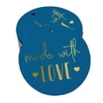 thumbnail image 1 of Inkdotpot Made With Love Text Bottle Tag Real Gold Foil Favor Hang Tag 50 Pack, 1 of 6