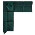 thumbnail image 3 of Modway Commix 5-Piece Down Filled Overstuffed Performance Velvet Sectional Sofa in Green, 3 of 10