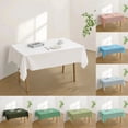 thumbnail image 2 of Mictong disposable rectangular tablecloth, 53.94 * 107.88 inch plastic tablecloth, party solid color tablecloth, suitable for heavy party events and holiday parties, blue, 10 pieces, 2 of 4
