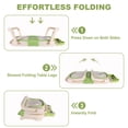 thumbnail image 6 of TOPCHANCES Collapsible Baby Bathtub with Thermometer, Newborn Baby Shower Tub + Baby Tub Cushion + Bath Cap + Shampoo Brush, Portable Baby Folding Bathtub for 0-12 Month Newborn (Green), 6 of 8