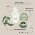 thumbnail image 7 of noüka Soft Spout Tritan Sippy Cup | Leak Proof and Easy Grip | Removable Handles | Sunrise, 7 of 7