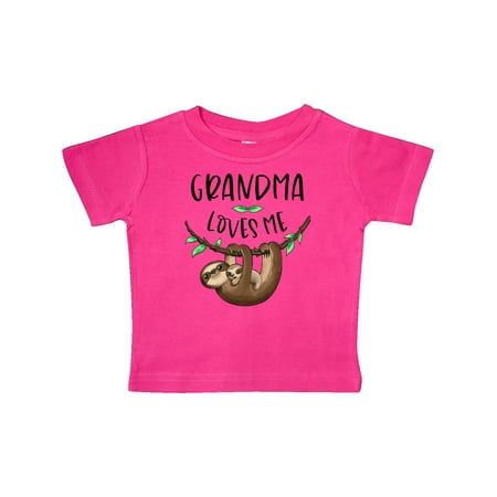 

Inktastic Grandma Loves Me Cute Sloth and Baby Gift Baby Boy or Baby Girl T-Shirt