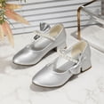 thumbnail image 2 of XinghaiYIDE Girls Elegant Low-Heel Dress Shoes, Bowknot 2026 Pumps for Toddler/Little Kid/Big Kids, Formal Party/Wedding/Performance Princess Heels, Non- Comfortable Footwear for Ages 5-12 Silver, 2 of 6