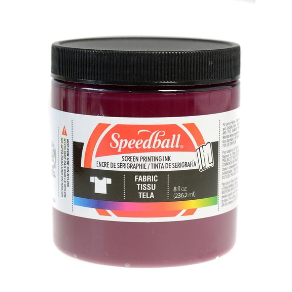 Fabric Screen Printing Ink burgundy, 8 oz. (pack of 2)