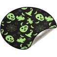 thumbnail image 5 of Abstract Halloween Skull Christmas Tree Mats Waterproof Tree Skirt, Xmas Tree Stand Tray Mat Floor Protector Pad for Holiday Party Decoration, 28.3", 5 of 6