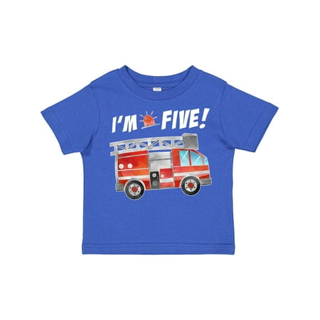 

Inktastic I m 5 Fire Truck 5th Birthday Gift Toddler Boy or Toddler Girl T-Shirt