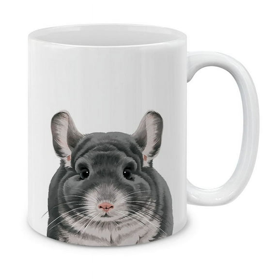 WIRESTER 11 Oz Ceramic Tea Cup Coffee Mug, Gray Chinchilla