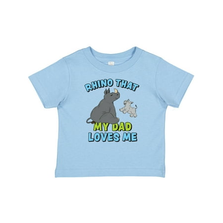 

Inktastic Rhino That My Dad Loves Me with Cute Rhinos Gift Baby Boy or Baby Girl T-Shirt