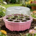 thumbnail image 4 of Trousse de Départ, Plateau de Semis Respirant à 13 Trous Couvert, Ventilation Réglable Dôme d'Humidité Transparent Boîte de Culture Réutilisable, Rose, 4 of 6