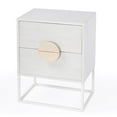 thumbnail image 1 of Lennasa White 2 Drawers  Wood End Table, 1 of 11