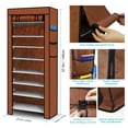 thumbnail image 6 of 10 Tiers Shoe Rack with Dustproof Cover, iMounTEK Shoe Storage Cabinet Organizer, 6 of 7