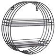 thumbnail image 4 of Cesta de almacenamiento de alambre resistente para colgar en la pared, para el hogar, el jardín, el balcón y la pared. Negro_30cm 2tier, 4 of 9