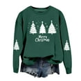 thumbnail image 4 of Womens Sweatshirt Christmas Long Sleeve Crewneck Casual Print Pullover Tops, 4 of 5