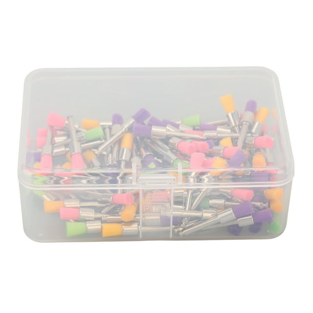 100 piezas de cepillos de pulido dental de goma de silicona desechables para limpieza de dientes, cepillos de pulido bucal de colores variados