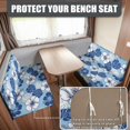 thumbnail image 2 of Yuyamidu Blue Hibiscus RV Dinette Cushion Covers Booth Seats Replacement RV Cushion Covers Palm Leaves Camper Couch Cushion Covers RV Accessories for Inside Decorations, 2 of 7