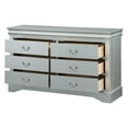 thumbnail image 6 of Acme Louis Philippe Dresser with 6 Storage Drawers in Platinum 57"L x 15"W x 33"H, 6 of 10