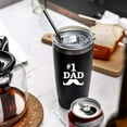 thumbnail image 5 of Gifts for Dad from Daughter Son Kids, 20 OZ Number One Dad Tumbler with Lid and Straw, Funny Father''s Day Birthday Christmas Vacuum Insulated Travel Coffee Mug for Papa, 5 of 6