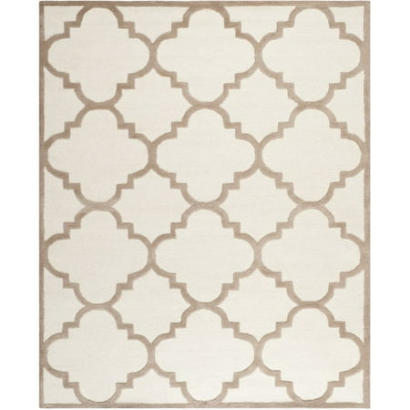 SAFAVIEH Cambridge Justine Geometric Wool Area Rug, Ivory/Beige, 5' x 8'