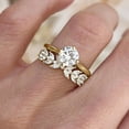 thumbnail image 2 of SEPARQI 2pcs His and Hers Wedding Ring Sets Couples Engagement Rings Women and Men 925 Sterling Silver AAA Cubic Zirconia Wheat Spike Geometric Design Exquisite, 2 of 8