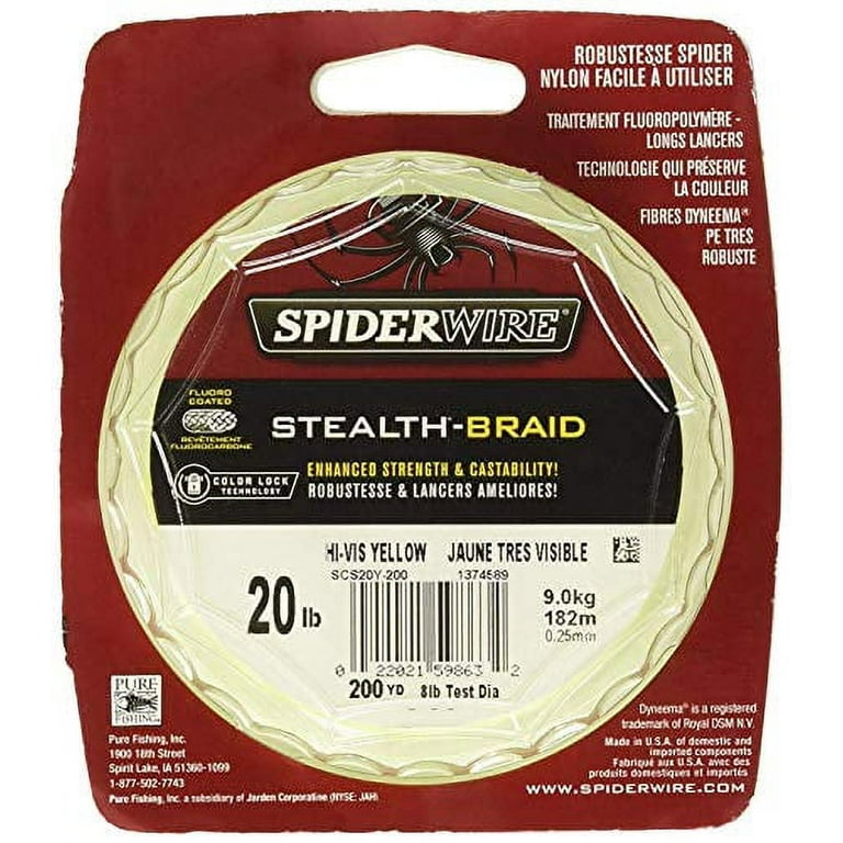 SpiderWire Stealth® Superline, Hi-Vis Yellow, 100lb