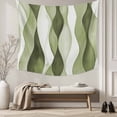 thumbnail image 5 of Sage Green Stripes Tapestry for Bedroom Wall Hanging Tapestry, Retro Farmhouse Abstract Ripple Ceiling Backdrop Tapestries Poster Blanket Wall Decor for Teens Room Living Room Dorm 59" x 79", 5 of 8