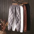 thumbnail image 4 of Pantalones de algodón de plumón para mujer, ropa de abrigo de invierno, recién llegados, pantalones casuales con cintura alta, ligeros, cálidos, con nudo en las piernas, ropa holgada de, 4 of 6