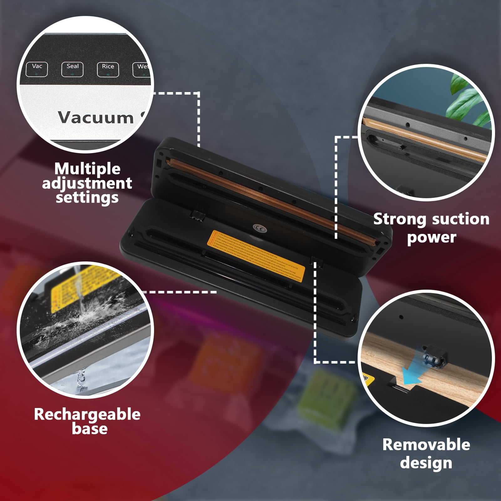 Arcticwind Vacuum Sealer Machine – Automatic Food Vacuum Sealer for Dry & Moist Food Multiple Modes Compact Food Sealer for Kitchen Storage & Meal Prep Perfect for Sous Vide & Freezer Storage
