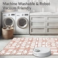 thumbnail image 5 of ODIKA 5'x7' Machine Washable Non-Slip Area Rug, Minimalist Interlocking Grid with Subtle Accents High Traffic Rug, Brown, 394516, 5 of 5
