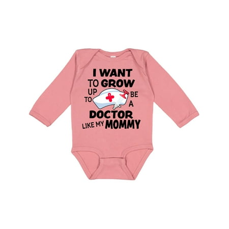 

Inktastic I Want to Grow Up to Be a Doctor Like My Mommy Boys or Girls Long Sleeve Baby Bodysuit