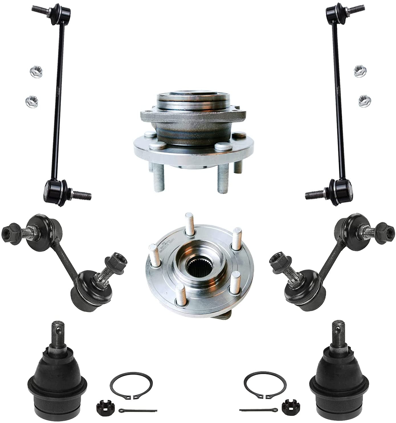 Detroit Axle - Front Wheel Bearing Hub Assembly Front & Rear Sway Bar  Links, Lower Ball Joints - Walmart.com