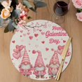 thumbnail image 3 of Galentine's Day Round 15 Inch Placemats Set of 4, Farmhouse Gnomes Love Balloon Tree HeatResistant Non Slip Place Mats for Dining Table, Wipeable Braided Kitchen Table Mats for Housewarming, 3 of 9