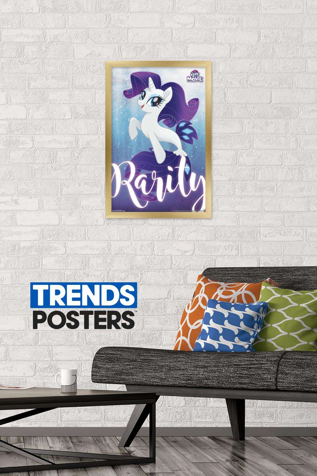 Hasbro My Little Pony Movie - Rarity Wall Poster, 14.725" x 22.375", Framed