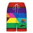 thumbnail image 4 of DeHolifer Shorts for Men Plus Size Drawstring Elastic Waisted Palm Graphic Printed Summer Trendy Comfy Shorts Multicolor 3XL, 4 of 5