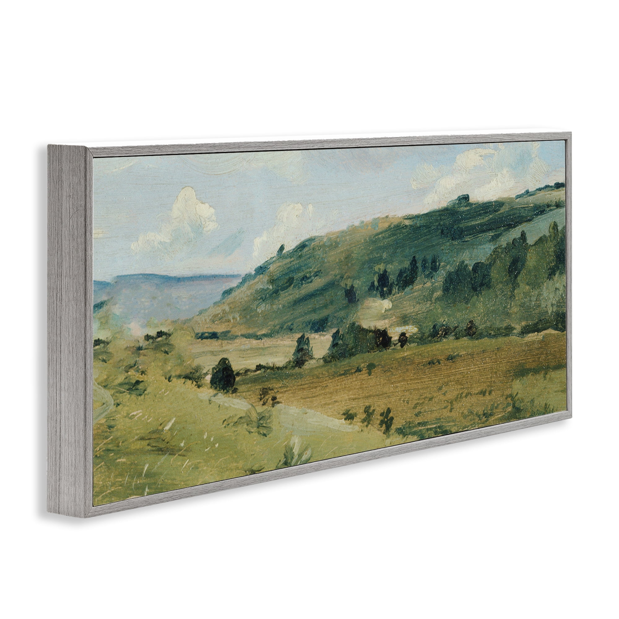 Stupell Industries Tree Dotted Countryside in Summer Gray Framed Giclee Art, design by Lucille Price