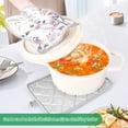 thumbnail image 3 of Yayeee Pot Holders Kitchen Heat Resistant with Pockets 7"x9.8" Cotton Oven Cooking Hot Pads, Purple Wildflowers, 3 of 7