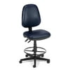 OFM Straton Series Model 119-VAM-DK Armless Swivel Task Chair with Drafting Kit, Anti-Microbial Vinyl, Navy