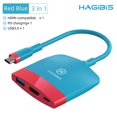 thumbnail image 1 of Base HAGiBiS para Nintendo Switch - Dock Portátil con USB-C, HDMI y Carga Rápida 100W - Compatible con Switch, iPad y Android (Colores Rojo/Azul), 1 of 6